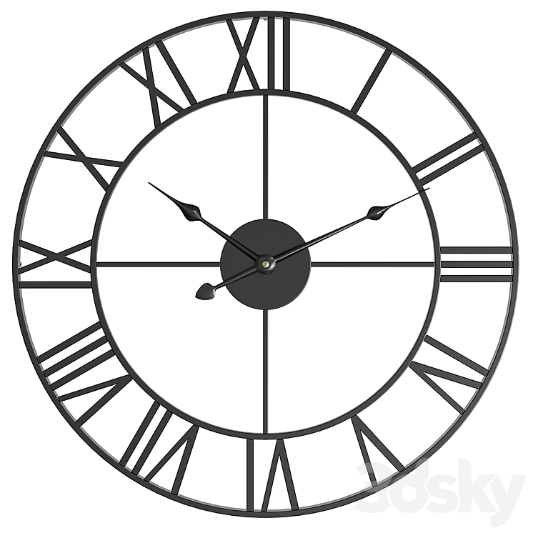 Clock Canvas 3 Watches Clocks 3D Model Clock canvas 3 watches clocks 3d model