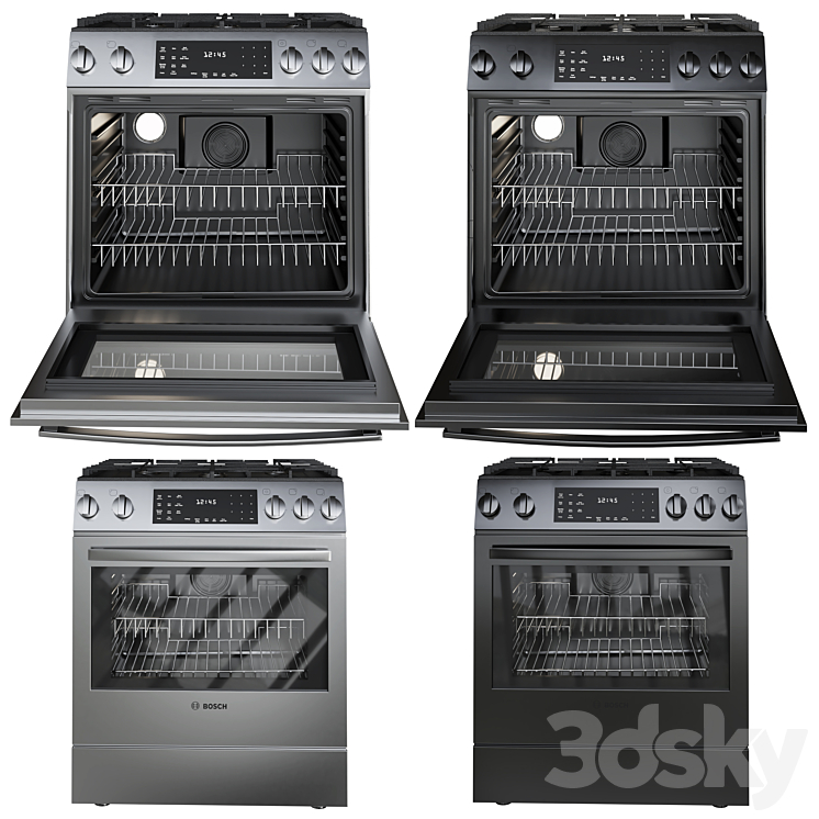Bosch 800 series kitchen appliances 3DS Max - thumbnail 2