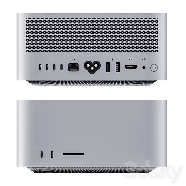 Apple Mac Studio with Studio Display 3D Model Free