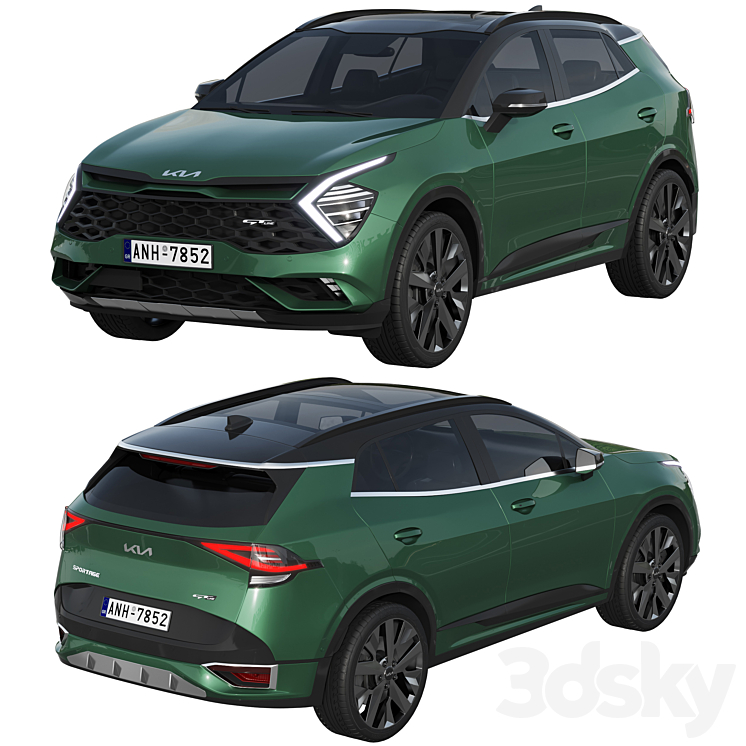 Kia Sportage GT Line 2022 3D Model