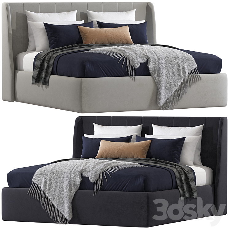 Double bed 81. 3DS Max Model - thumbnail 1