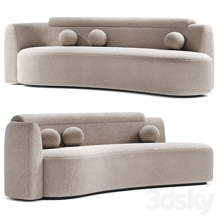Wave sofa by Daniel Boddam 3DS Max Model - thumbnail 1