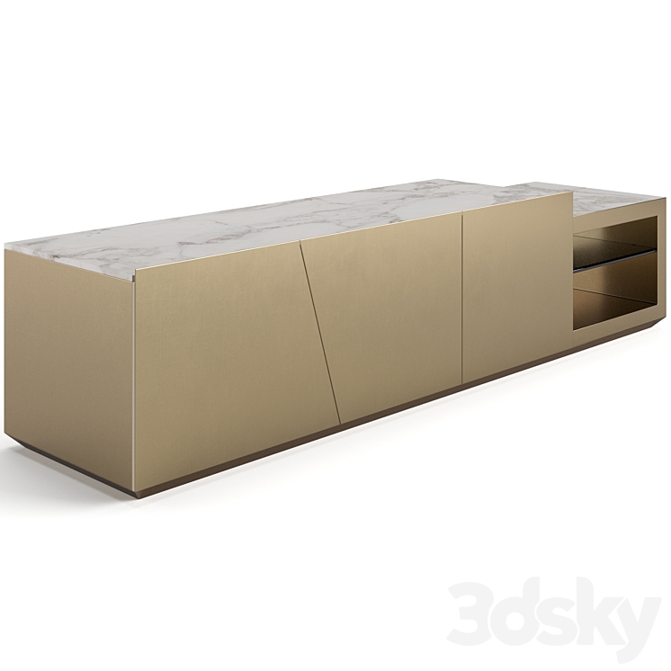 Fendi Casa Langham cabinet 3DS Max Model - thumbnail 2