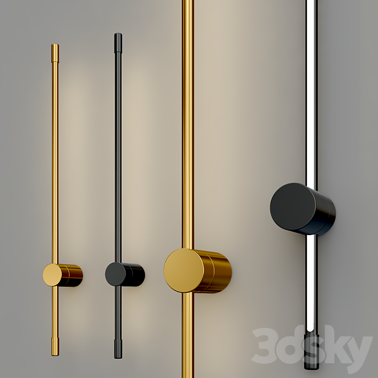 WALL LAMPS COLLECTION 3DS Max - thumbnail 2
