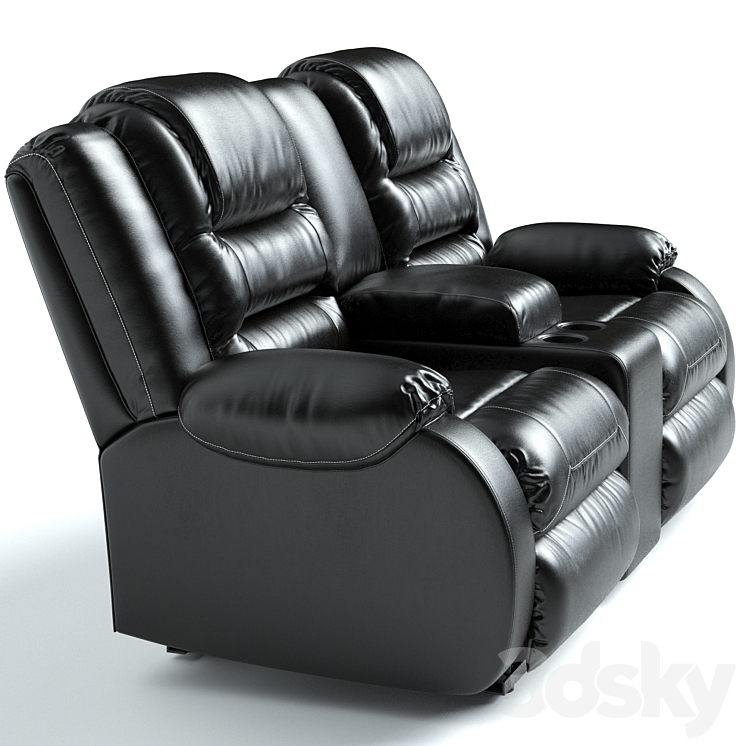 Vacherie Manual Reclining Loveseat Sofa 3D model