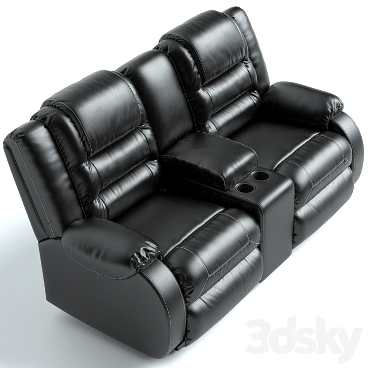 Vacherie Manual Reclining Loveseat Sofa 3D model