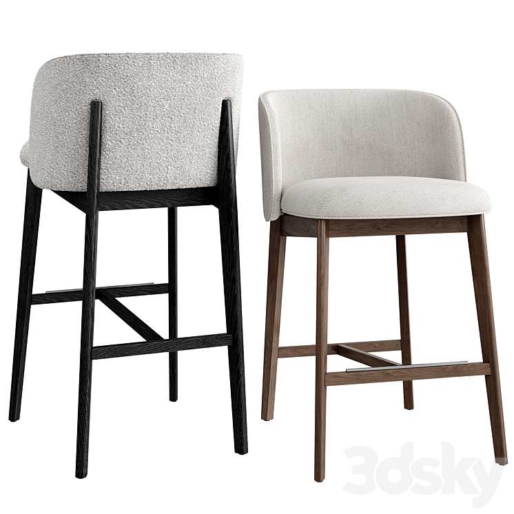 [3DSKY] Calligaris Abrey Stool 3D Model NEW UPDATE 2023