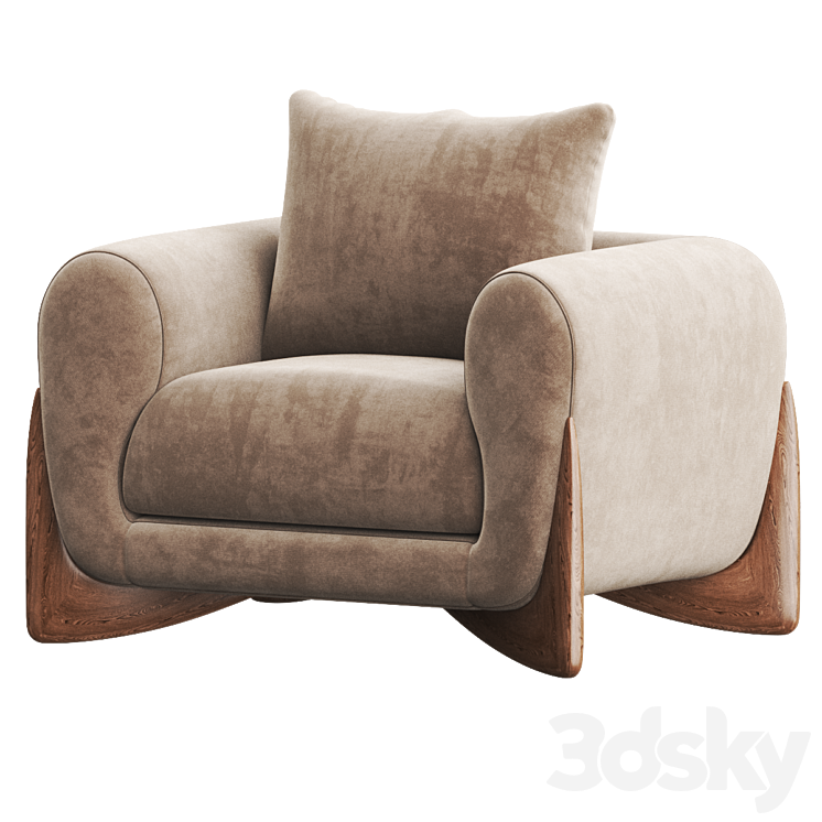 SOFTBAY Armchair By Porada 3DS Max Model - thumbnail 2