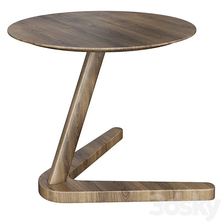 Pinewood End Table 3DS Max - thumbnail 1