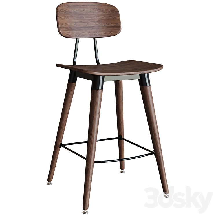 [3DSKY] Bar Stool Lao Bar Stool Chair 3D Model NEW UPDATE 2023