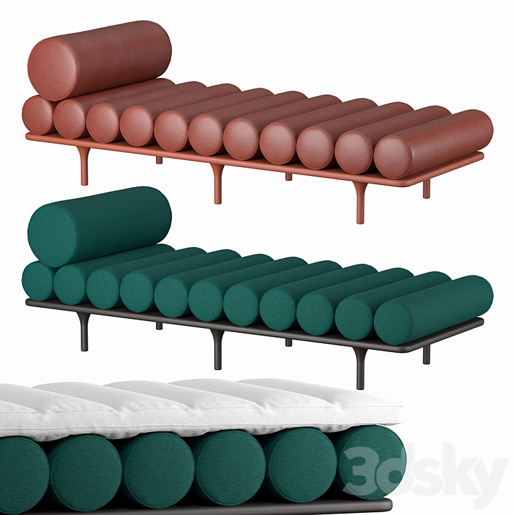 Sofa Five to Nine daybed Tacchini 3DS Max Model - thumbnail 1
