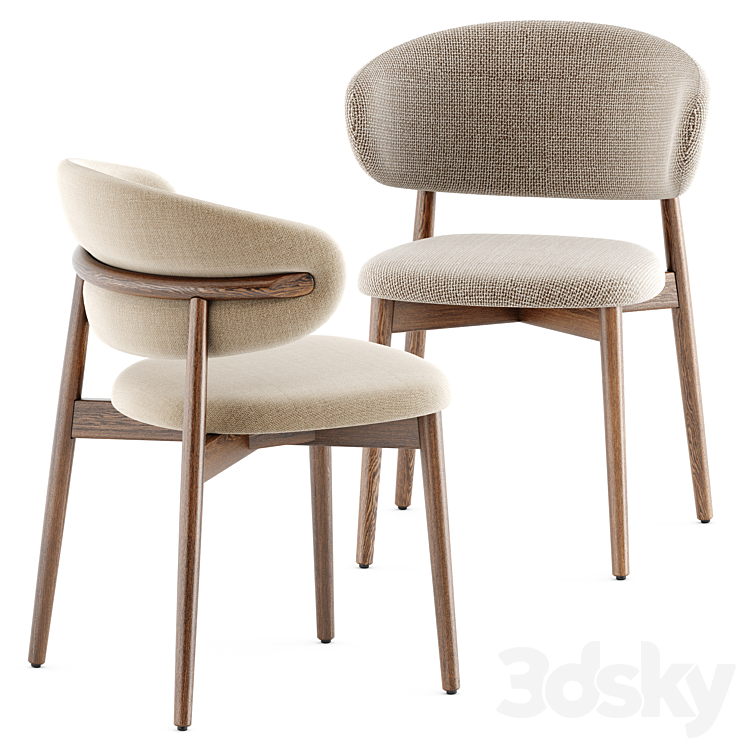 Oleandro chair by Calligaris 3DS Max Model - thumbnail 2