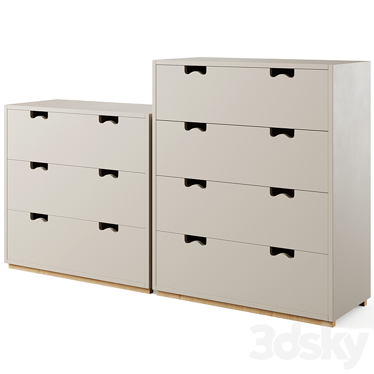 Chest of drawers SNOW A by Asplund 3DS Max Model - thumbnail 1