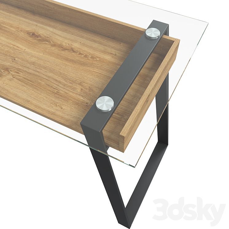Dexter desk 3DS Max Model - thumbnail 2
