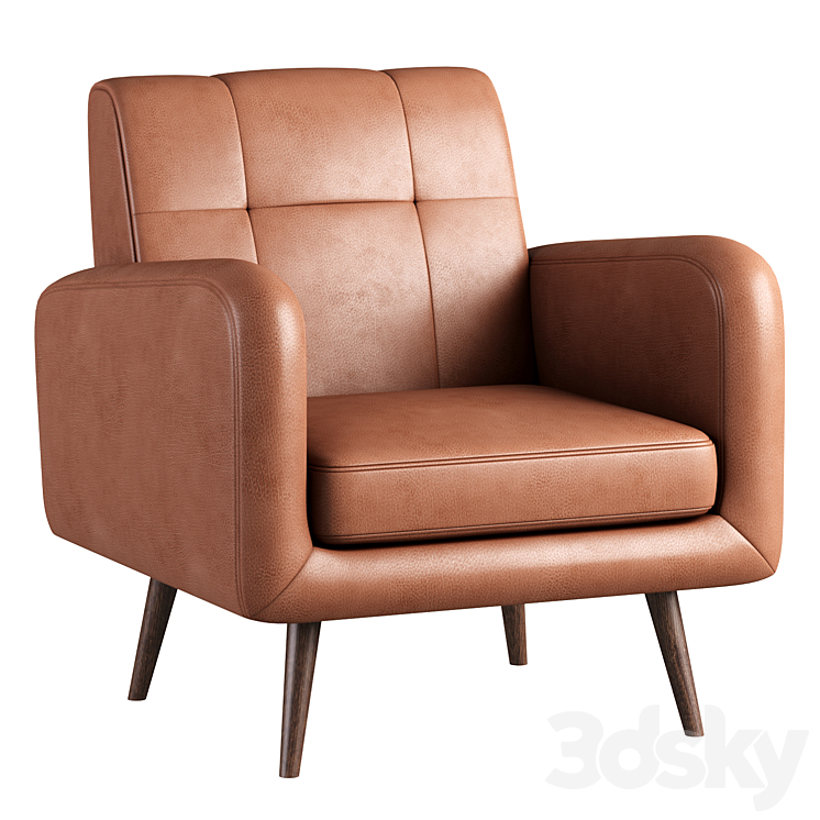 Carson Carrington Keflavik Mid-century Arm Chair 3DS Max Model - thumbnail 1