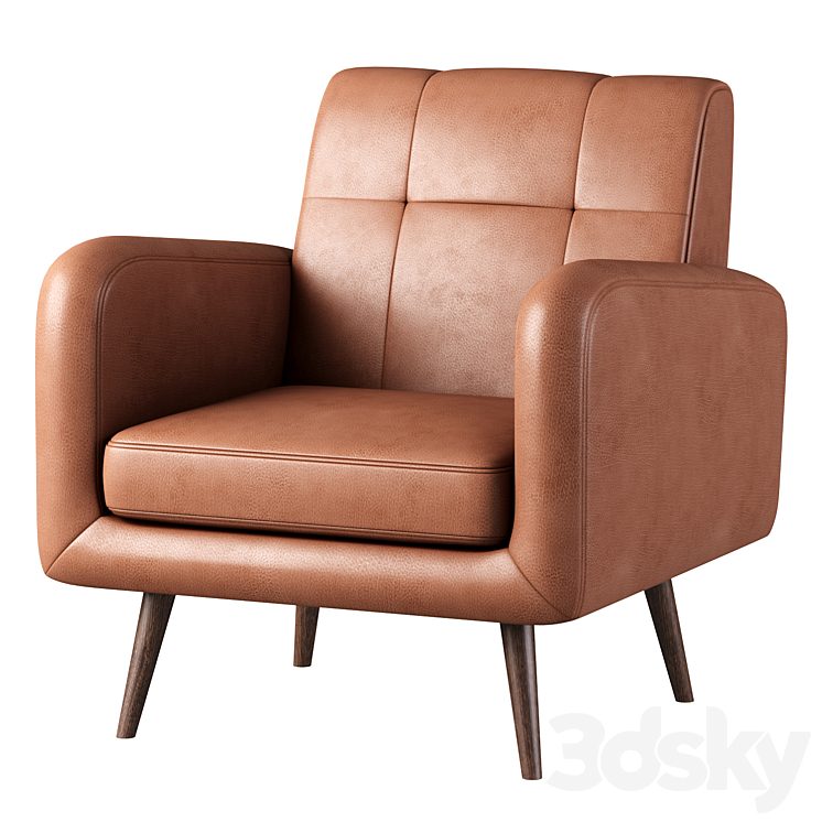 Carson Carrington Keflavik Mid-century Arm Chair 3DS Max Model - thumbnail 2