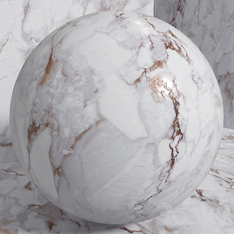Seamless material - stone marble - set 181 3D Model Free