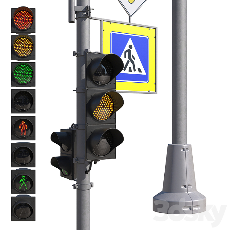 Traffic lights 3D Model