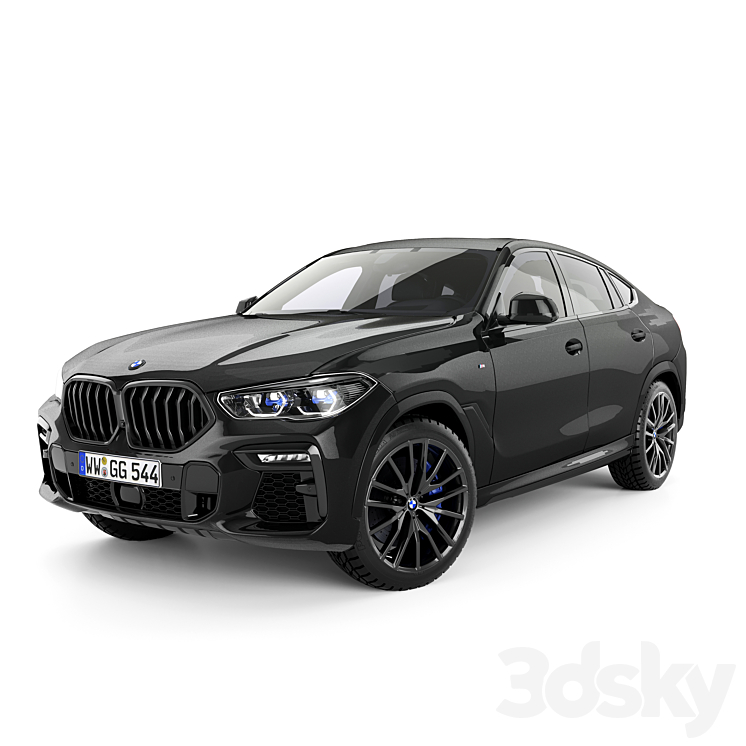 BMW X6 2021 3DS Max - thumbnail 1