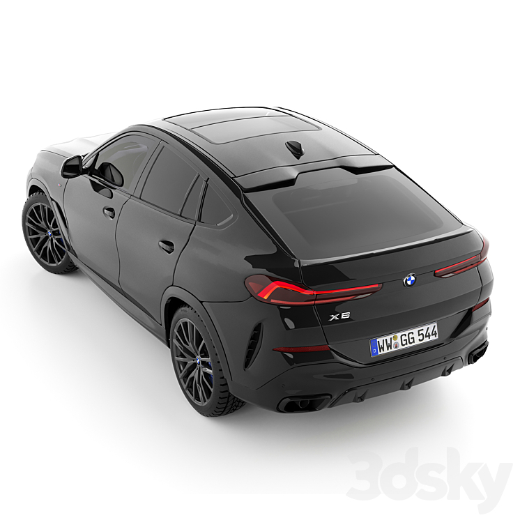 BMW X6 2021 3DS Max - thumbnail 2
