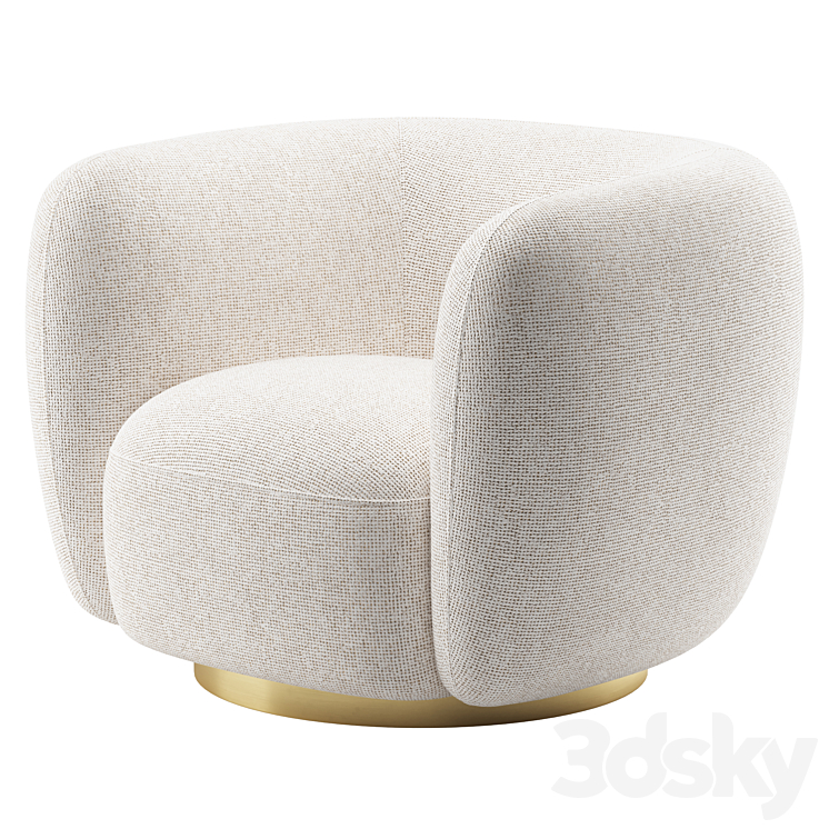 Swivel Chair Roxy \/ Eichholtz 3DS Max - thumbnail 1