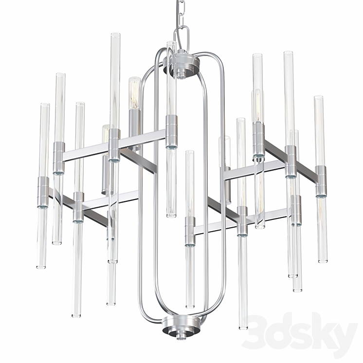 Pillar Chandelier lamp 3D Model Free
