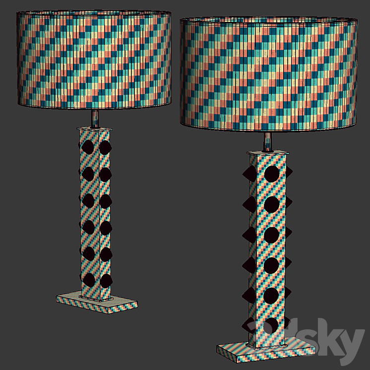 Pair of table Lamp by LA Studio 3DS Max - thumbnail 2