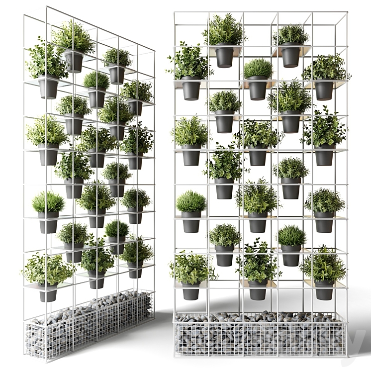 Vertical garden for potted plants 3D Model