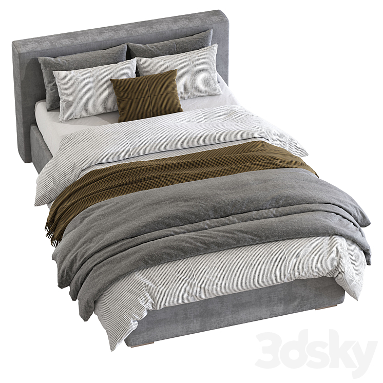 Bed HARRIS BED 238 3DS Max - thumbnail 2