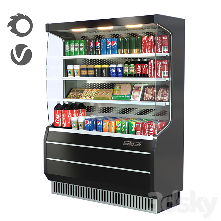 turbo air Commercial Refrigerator VOL-01 3DS Max Model - thumbnail 1