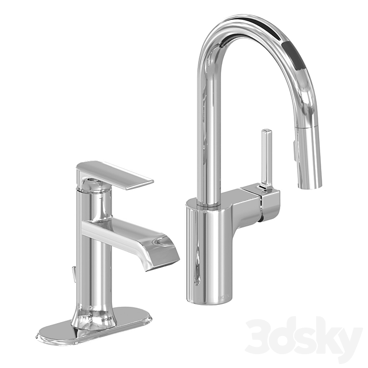 Moen bathroom kitchen faucet tap 3DS Max - thumbnail 1