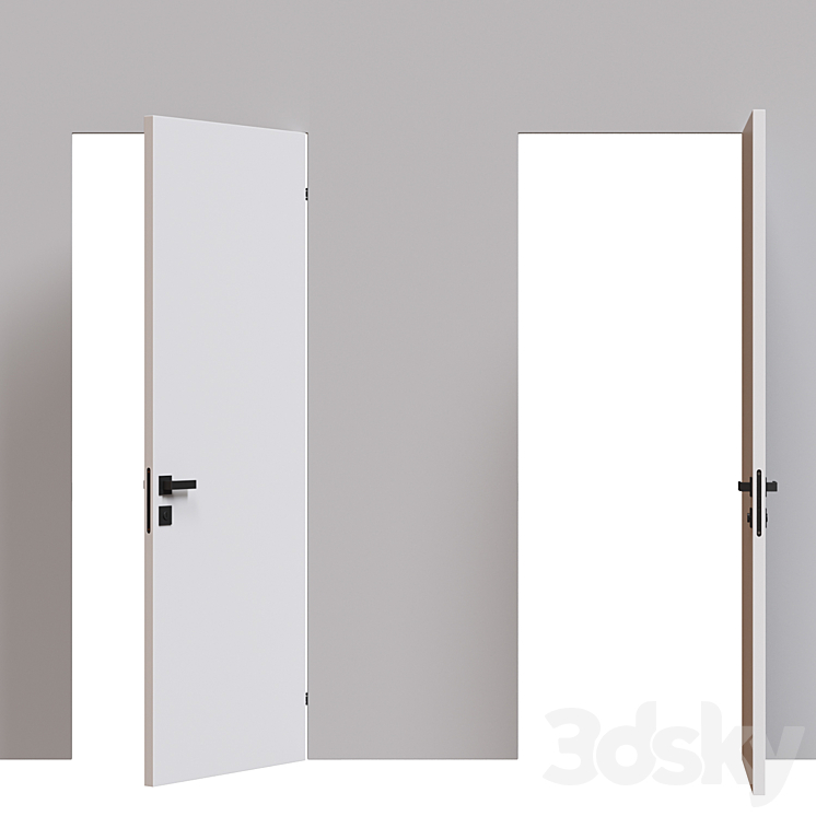 Door Barausse Blanc on Secret 3D Model Free