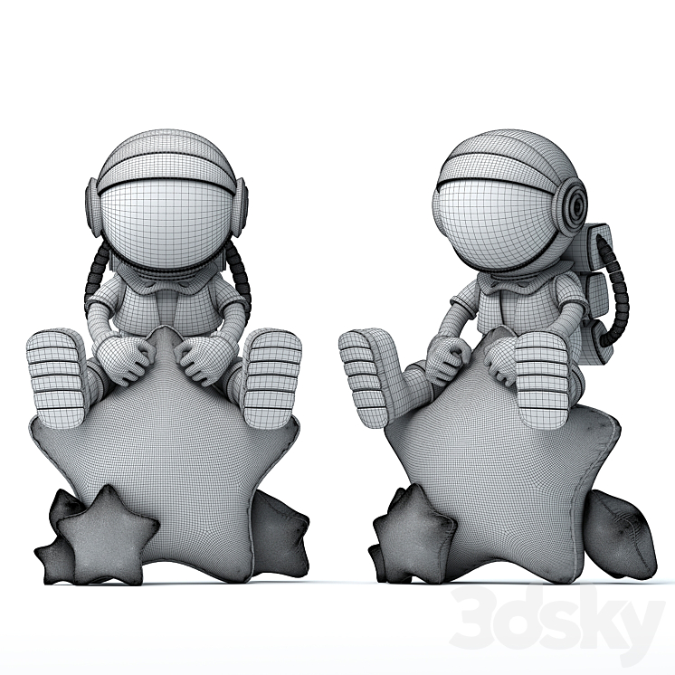Astronaut Figure 3DS Max Model - thumbnail 2