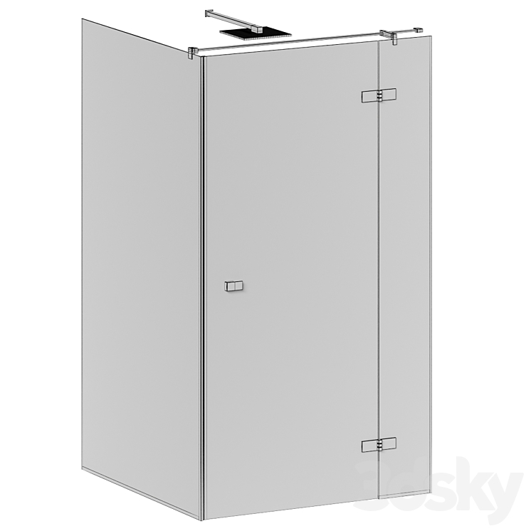 Hinged Shower Cabins A04 by PCA 3D Model