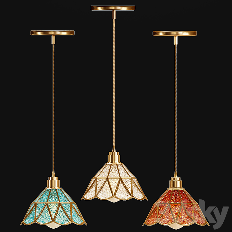 glass pendant light-vol02 3D Model