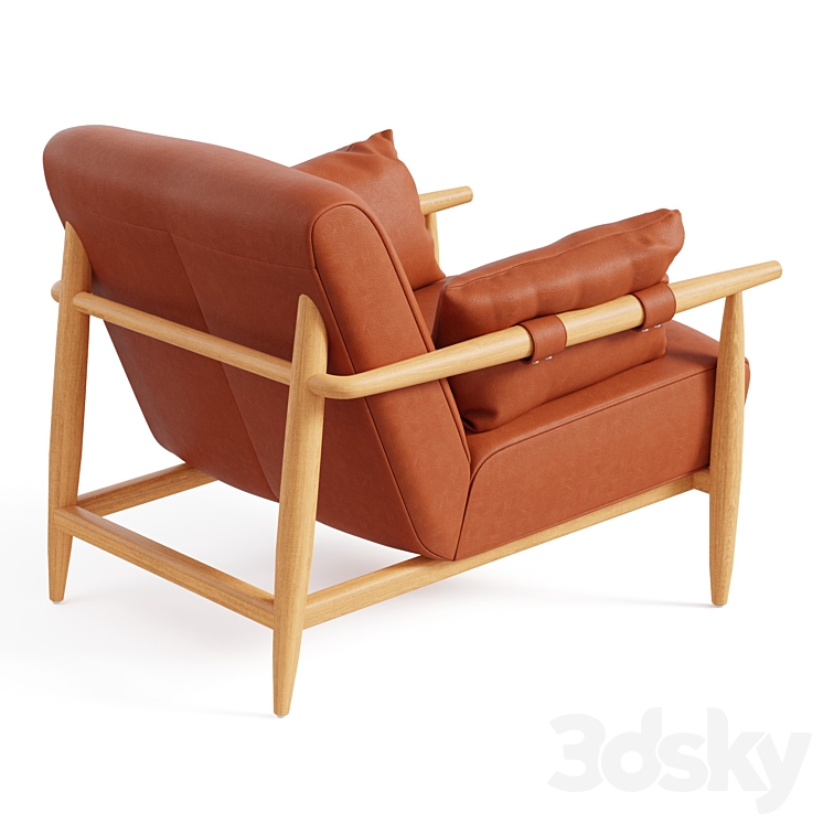 Kershaw Leather Chair 3DS Max - thumbnail 2
