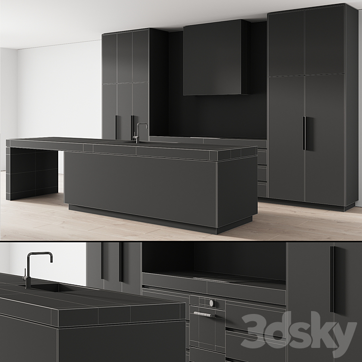 111 modern kitchen 08 zephyr and stone 3DS Max Model - thumbnail 2