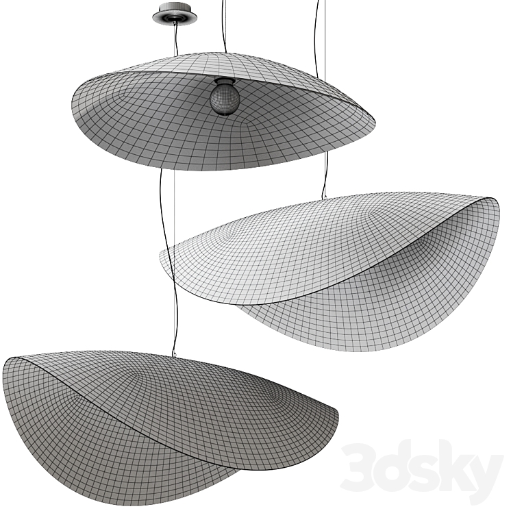SILVER 95 96 pendant lamp by Gervasoni 3D Model