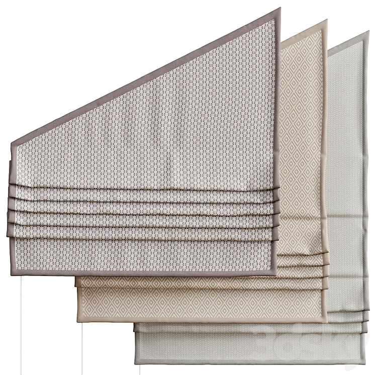 Roman blind for skylight 2 3D Model Free