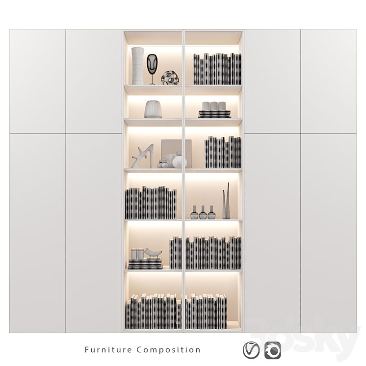 Furniture composition | 150 3DS Max Model - thumbnail 2