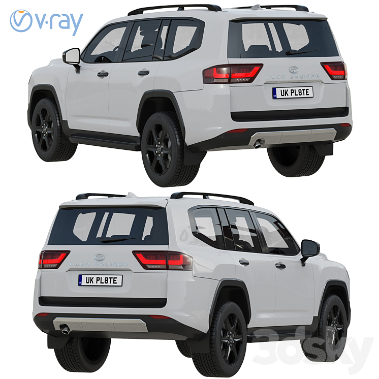 Toyota Land Cruiser GR-Sport 2022 3D Model Free