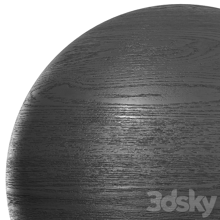Ebony black wood 3D Model Free