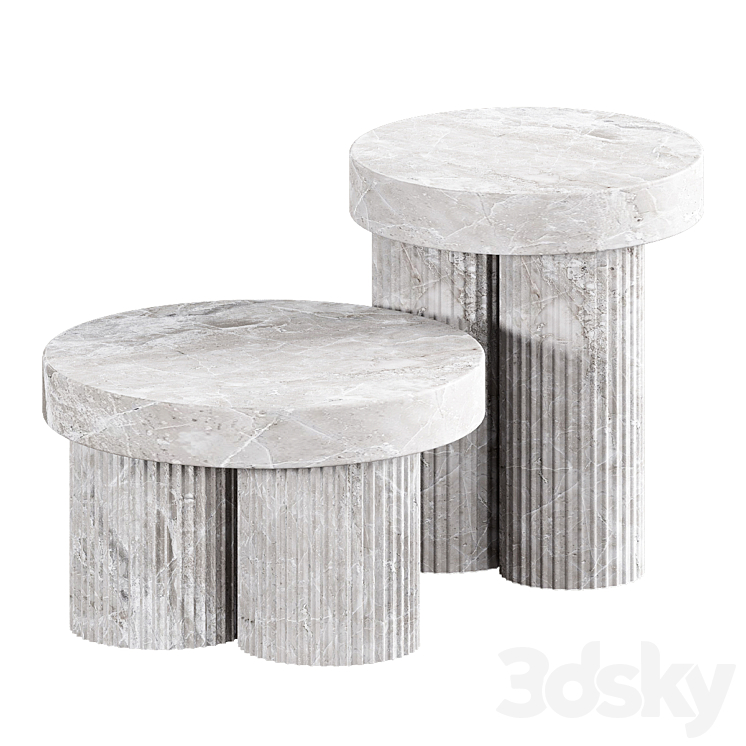 COFFE Table Gear Set 3DS Max Model - thumbnail 2