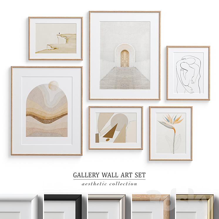 Gallery Wall Art Set-43 3DS Max Model - thumbnail 1