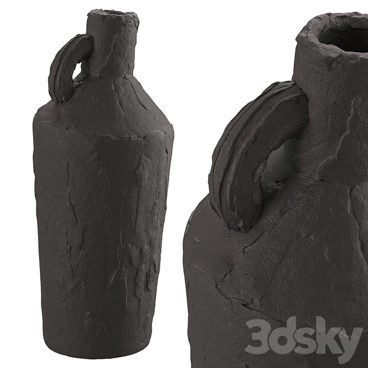 Artisan clay vases 3DS Max Model - thumbnail 2