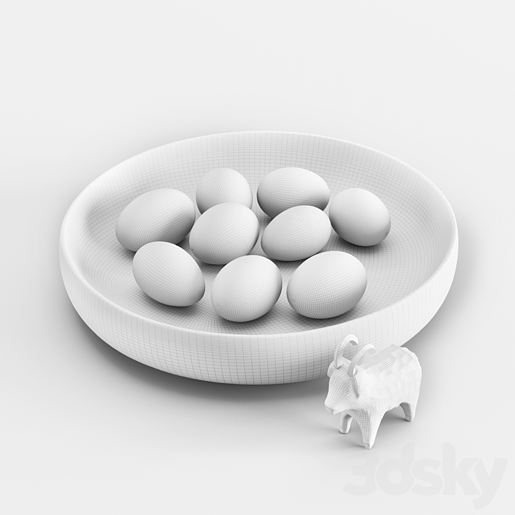 Easter Eggs Set 3DS Max Model - thumbnail 2