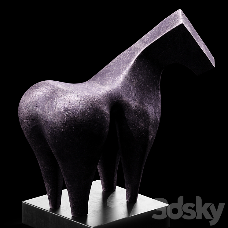 Sculptures of Abstraction Large Horse 2013 3DS Max Model - thumbnail 2