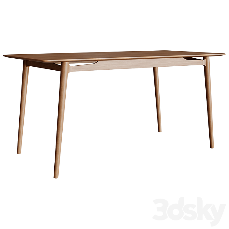 Giano Dining Table Oak 3DS Max Model - thumbnail 1