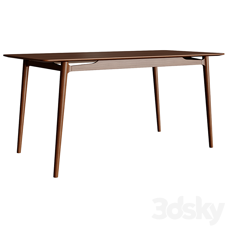 Giano Dining Table Oak 3DS Max Model - thumbnail 2