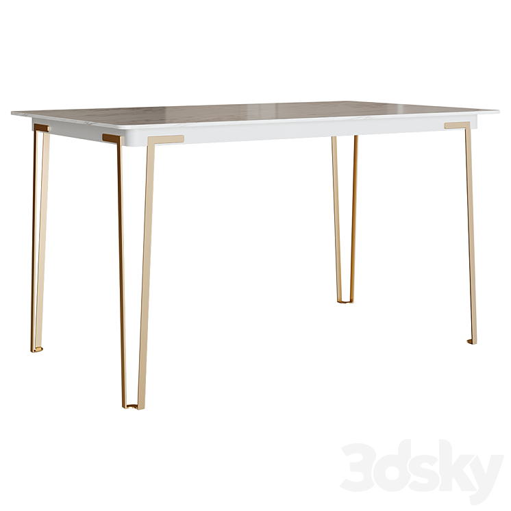 Weilai Dining Table 3DS Max - thumbnail 2